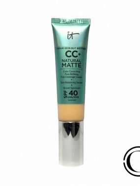 IT COSMETICS CC+ NATURAL MATTE FULL COVERAGE CREAM FAIR IVORY 1.08 OZ